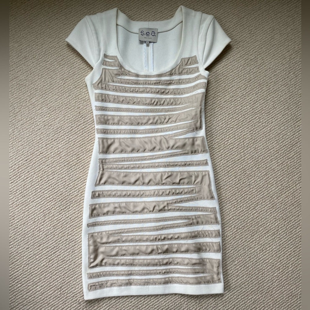 Sea New York Knit Dress with Silk Detail